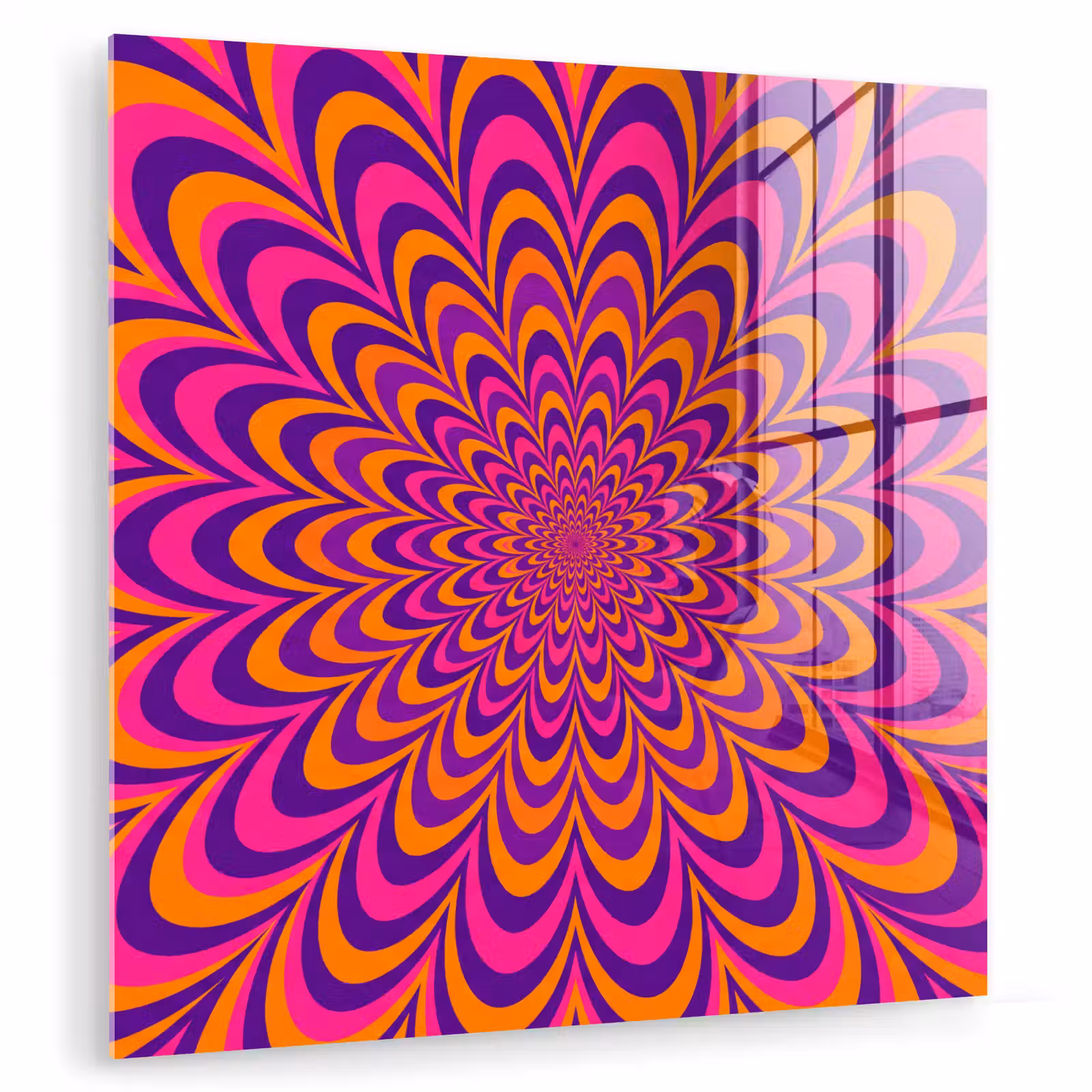 Glas schilderij - Patroon - Optisch - Kleurrijk — 1