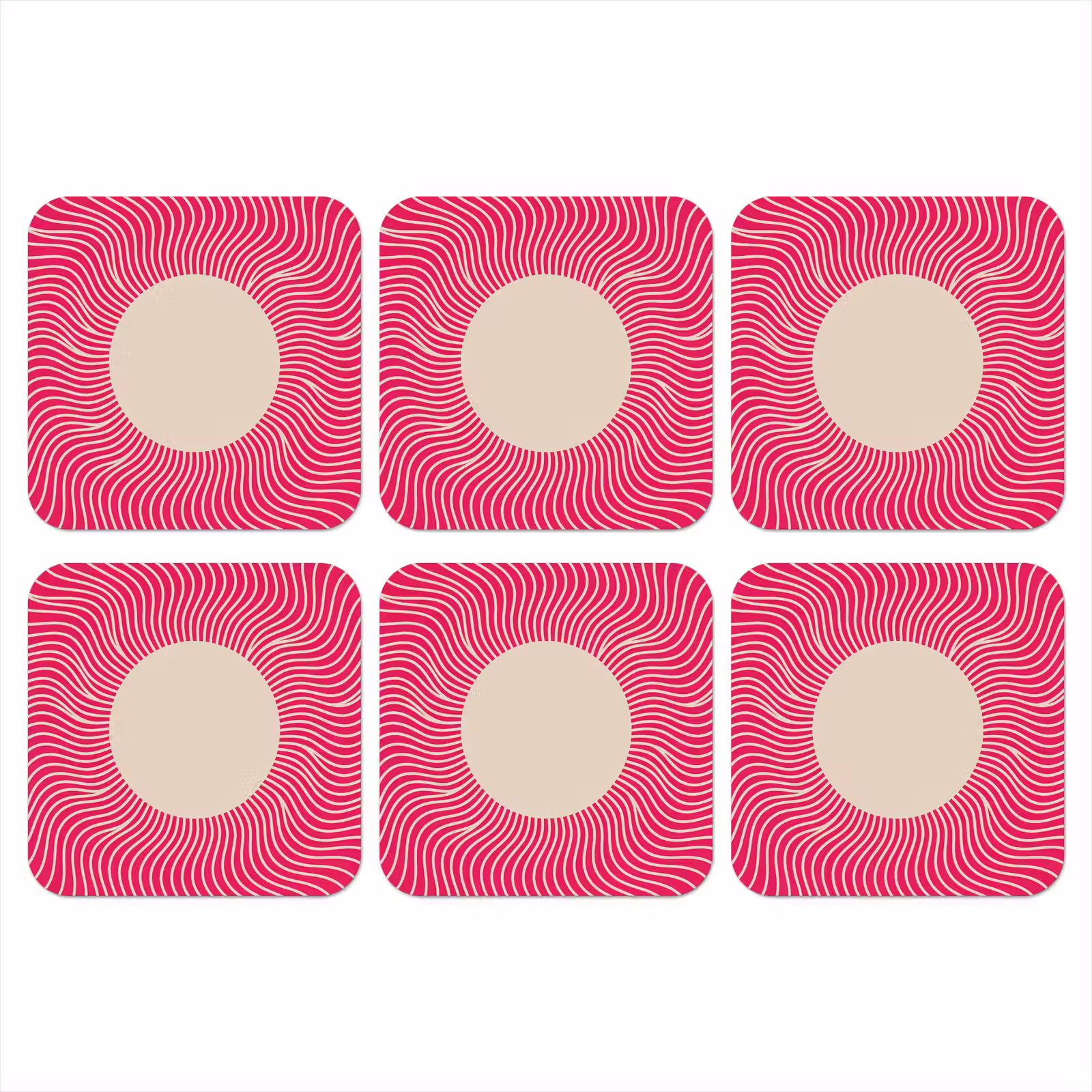 Onderzetter​ - Abstract - Patroon - Roze — 1