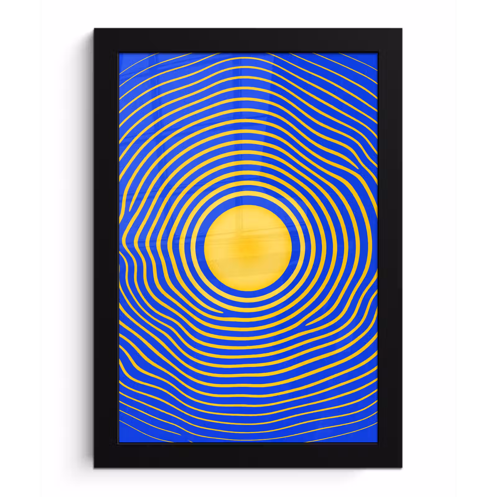 Poster met lijst - Abstract patroon - Blauw — 1