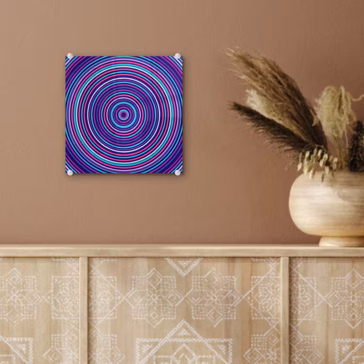 Glas schilderij - Abstract - Cirkels - Kleurrijk — 6