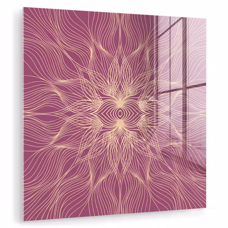 Glas schilderij - Lijnen - Patroon - Abstract — 1