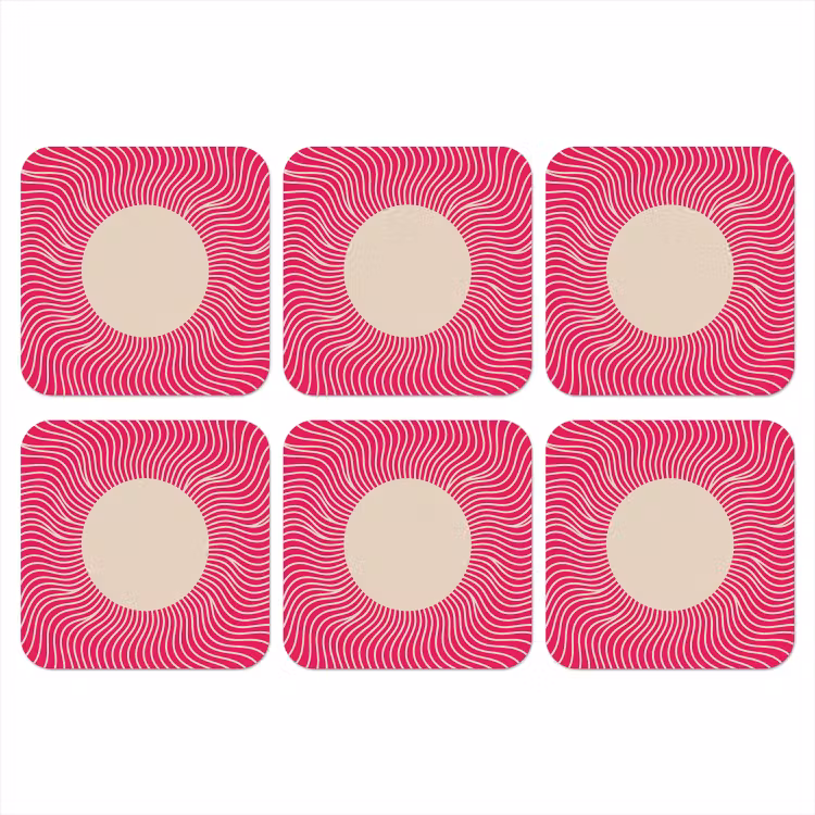 Onderzetter​ - Abstract - Patroon - Roze — 1