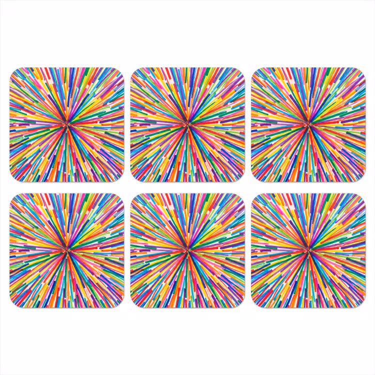 Onderzetter​ - Lijnen - Kleurrijk - Abstract — 1