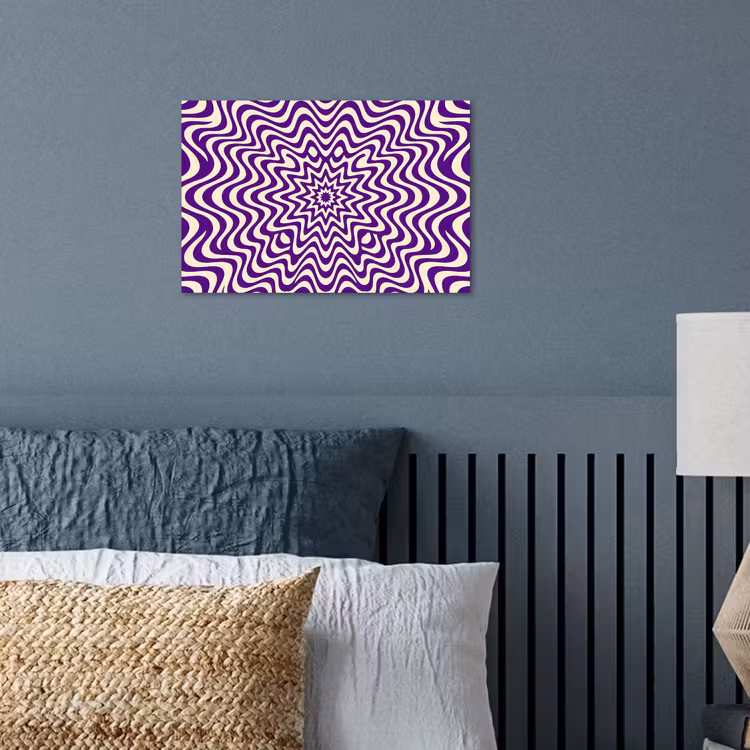 Poster - Abstract - Golven - Optisch - Modern - Paars — 3
