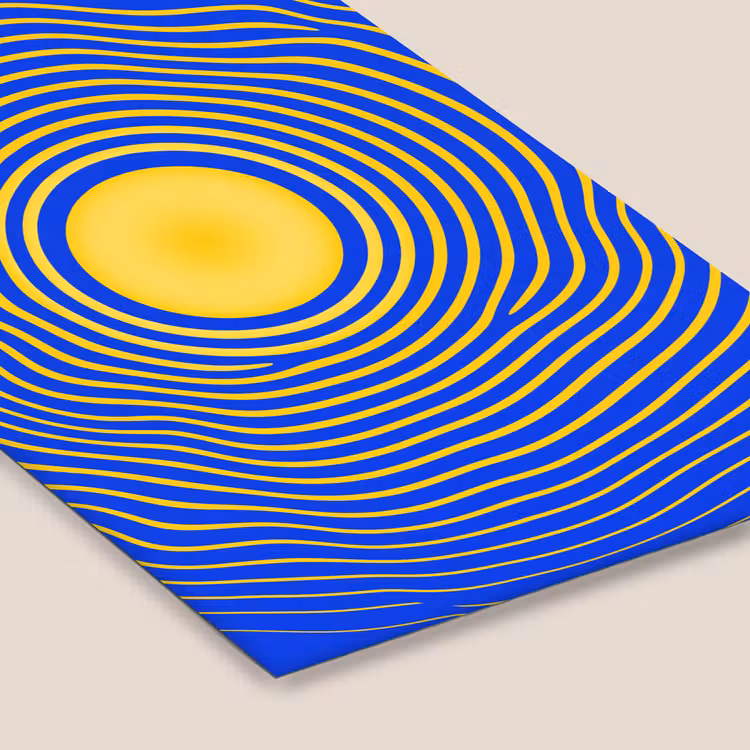 Poster met lijst - Abstract patroon - Blauw — 7