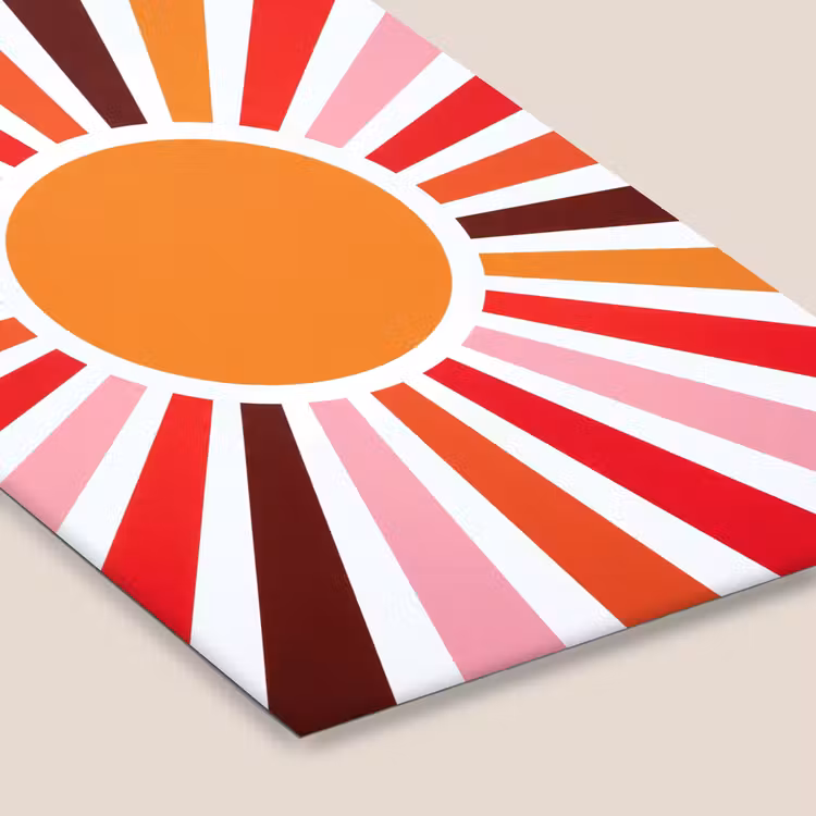 Poster met lijst - Zon - Stralen - Abstract - Kleurrijk — 7