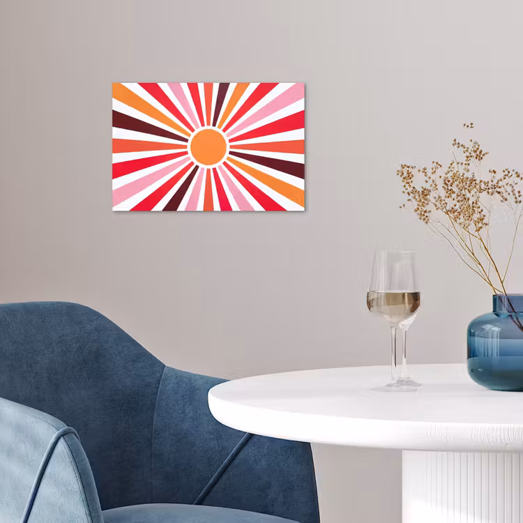 Poster - Zon - Stralen - Abstract - Kleurrijk — 4