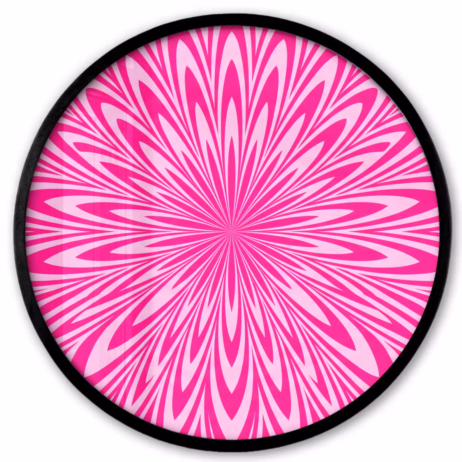 Ronde fotolijst - Patroon - Optisch - Roze — 1