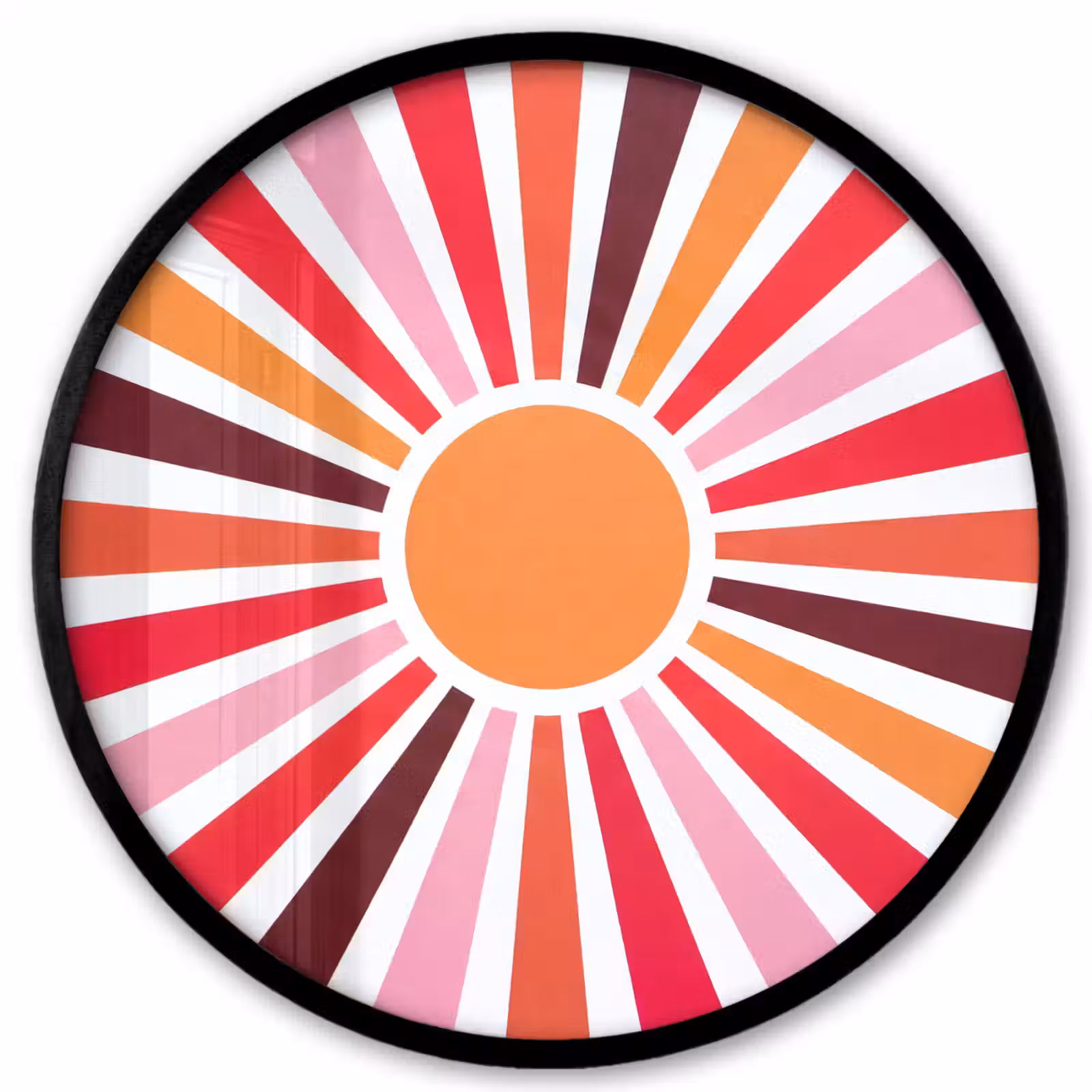 Ronde fotolijst - Zon - Stralen - Abstract - Kleurrijk — 1