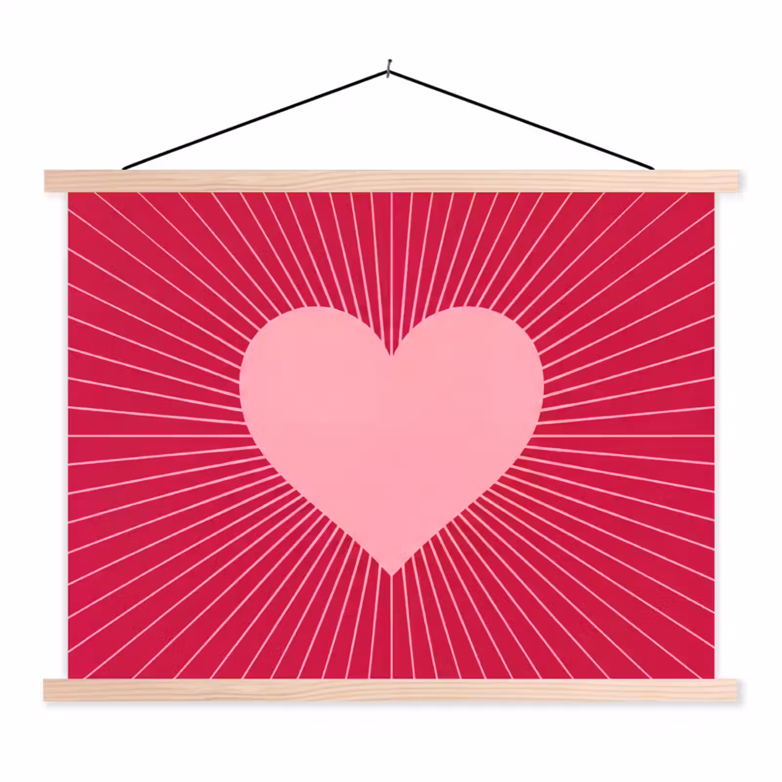 Schoolplaat - Hart - Stralen - Liefde - Abstract - Roze — 1