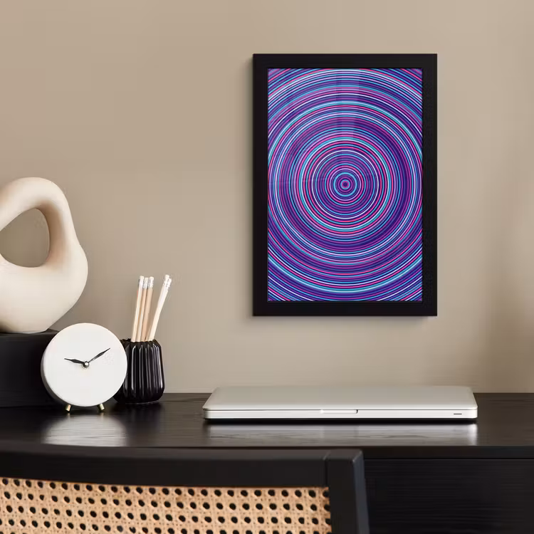 Poster met lijst - Abstract - Cirkels - Kleurrijk — 2