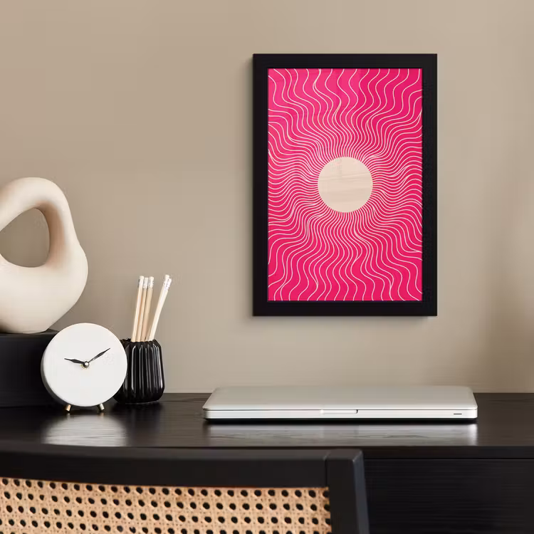 Poster met lijst - Abstract - Patroon - Roze — 2