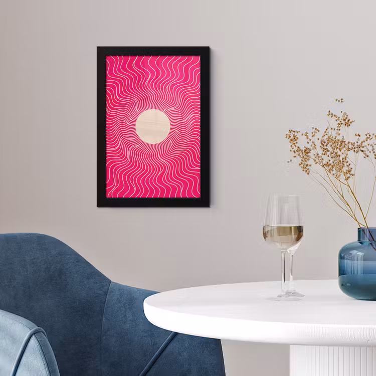 Poster met lijst - Abstract - Patroon - Roze — 4