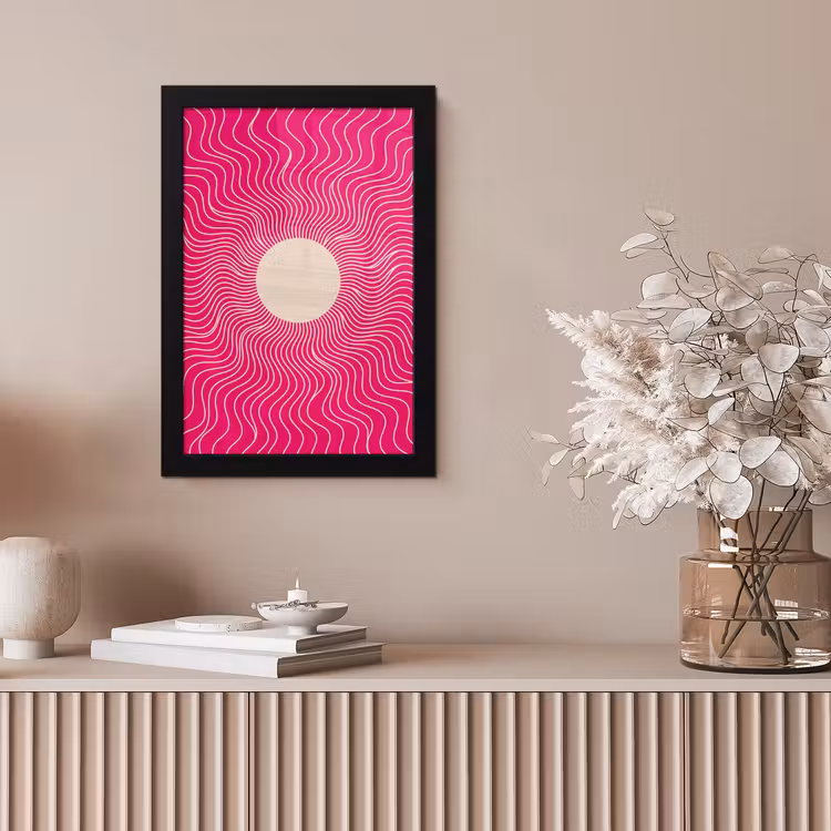 Poster met lijst - Abstract - Patroon - Roze — 5