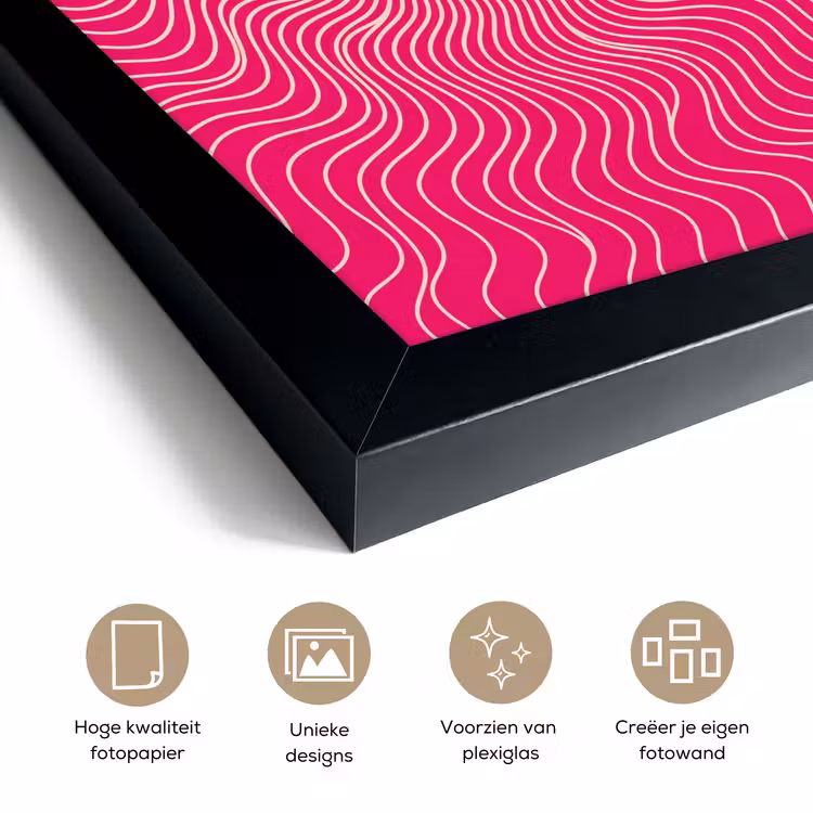 Poster met lijst - Abstract - Patroon - Roze — 6