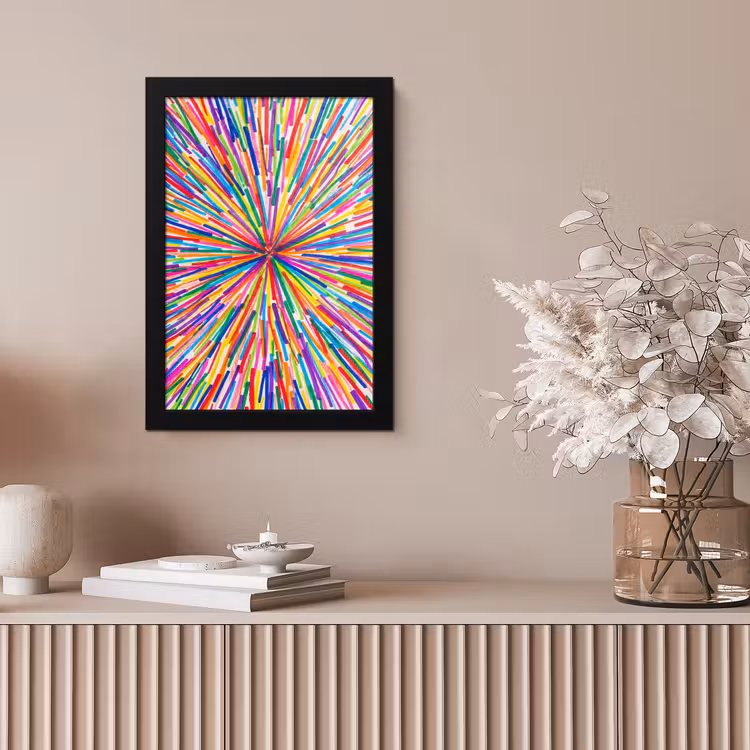 Poster met lijst - Lijnen - Kleurrijk - Abstract — 5