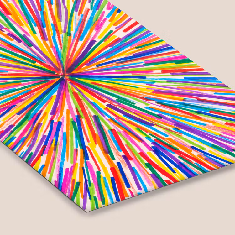 Poster met lijst - Lijnen - Kleurrijk - Abstract — 7