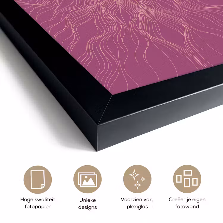 Poster met lijst - Lijnen - Patroon - Abstract — 6