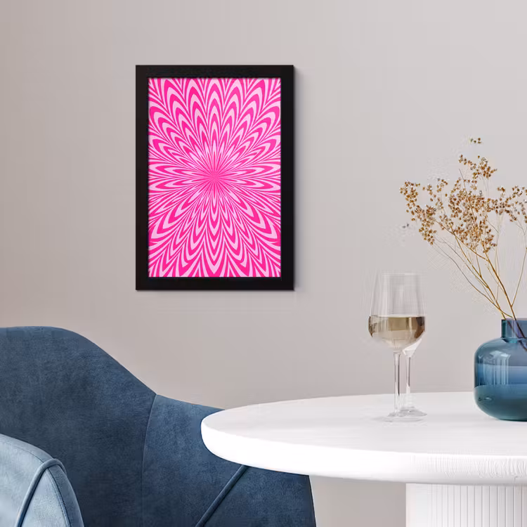 Poster met lijst - Patroon - Optisch - Roze — 4