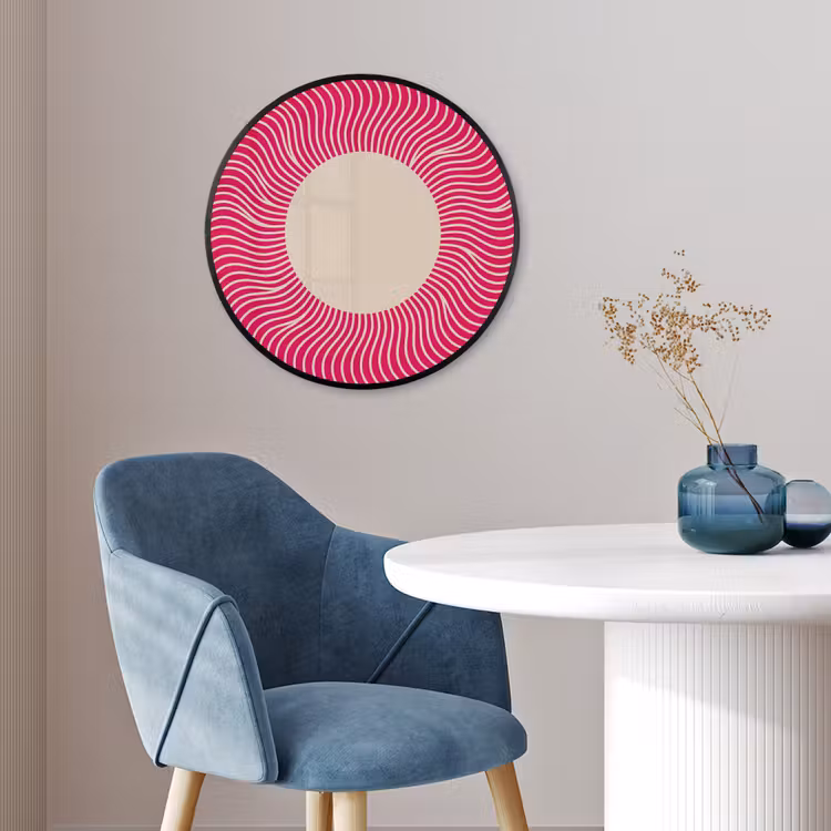 Ronde fotolijst - Abstract - Patroon - Roze — 4