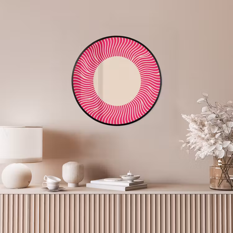 Ronde fotolijst - Abstract - Patroon - Roze — 5