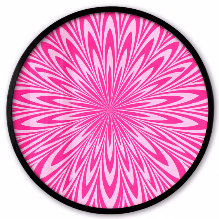 Ronde fotolijst - Patroon - Optisch - Roze — 1