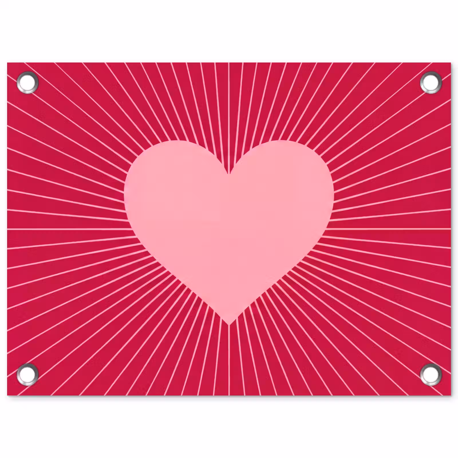 Tuinposter - Hart - Stralen - Liefde - Abstract - Roze — 1