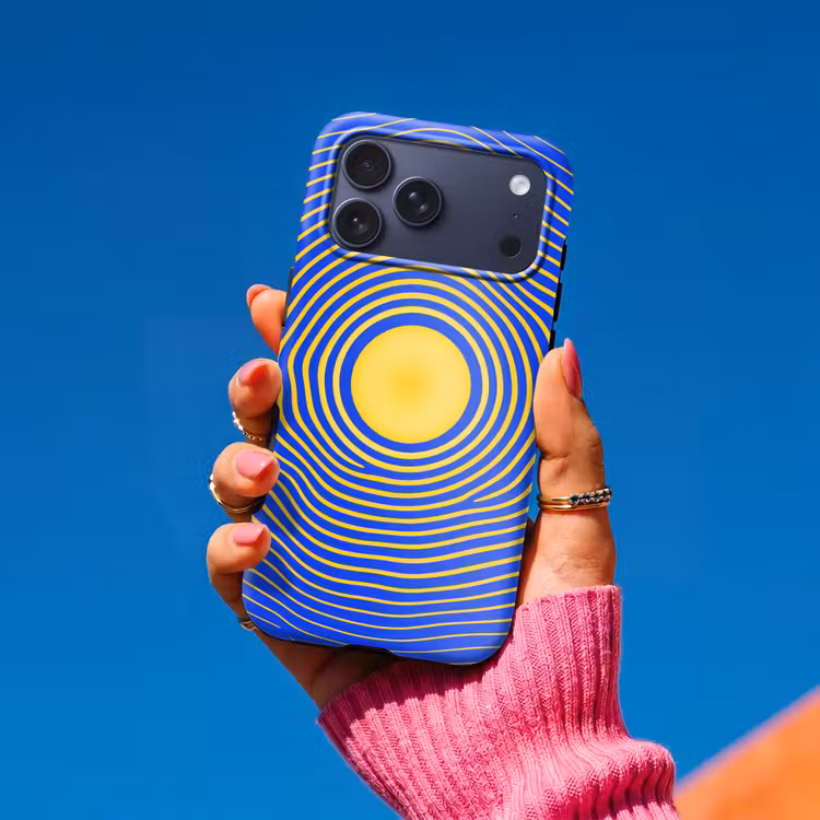Telefoonhoesje Toughcase - Abstract patroon - Blauw — 2