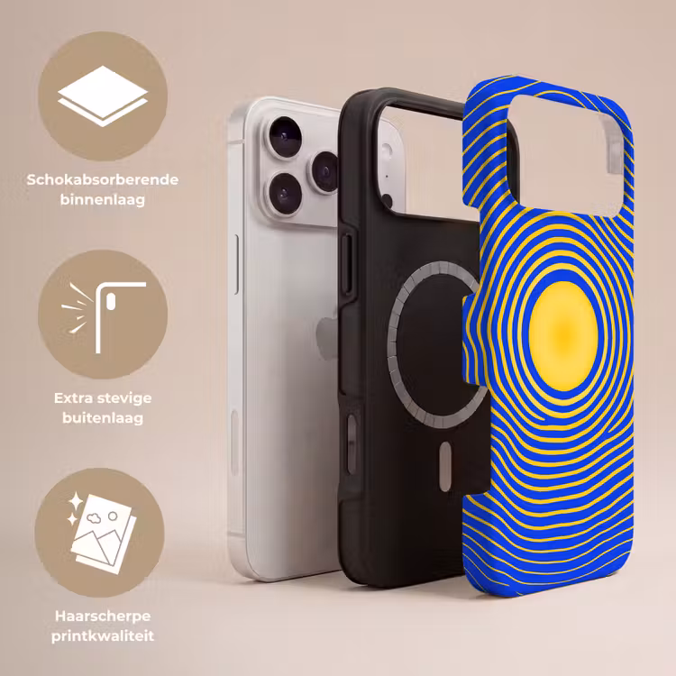 Telefoonhoesje Toughcase - Abstract patroon - Blauw — 3