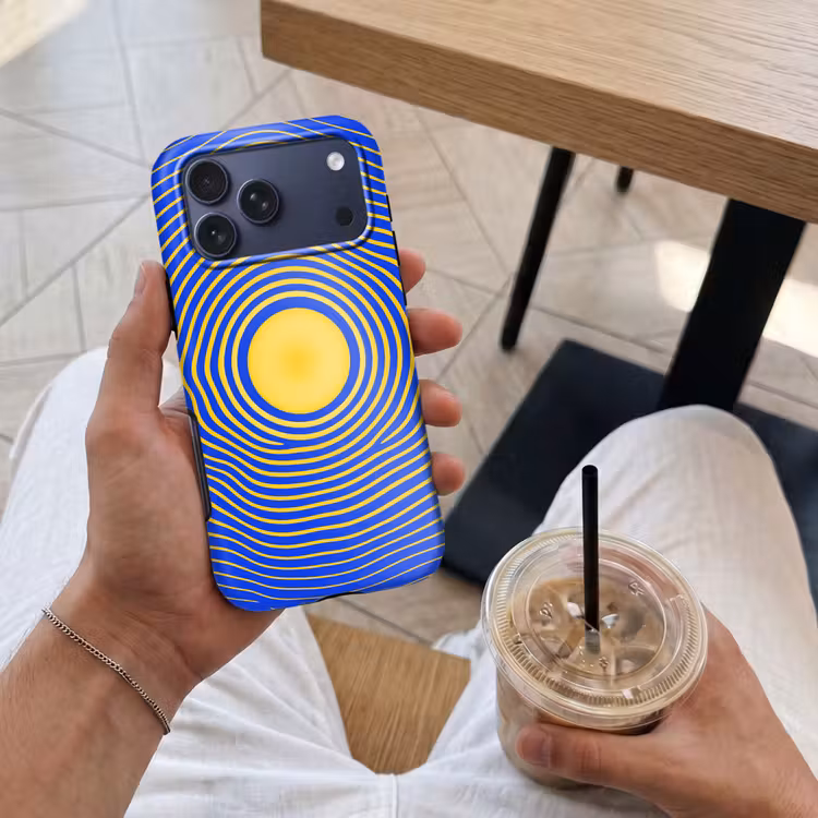 Telefoonhoesje Toughcase - Abstract patroon - Blauw — 4