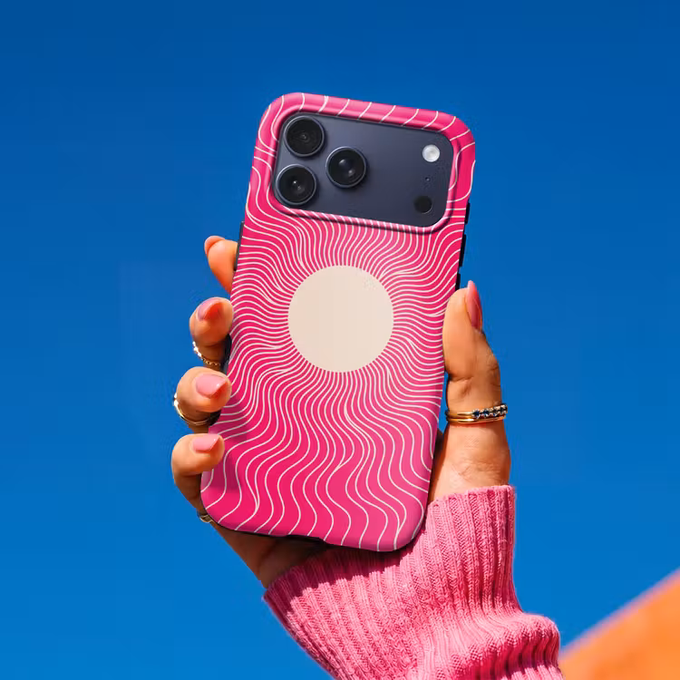 Telefoonhoesje Toughcase - Abstract - Patroon - Roze — 2