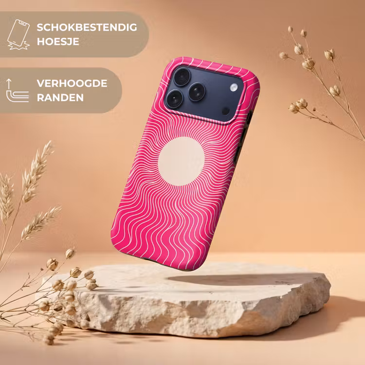 Telefoonhoesje Toughcase - Abstract - Patroon - Roze — 5