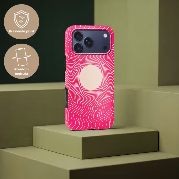 Telefoonhoesje Toughcase - Abstract - Patroon - Roze — 7