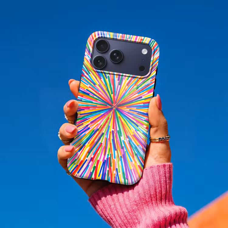 Telefoonhoesje Toughcase - Lijnen - Kleurrijk - Abstract — 2