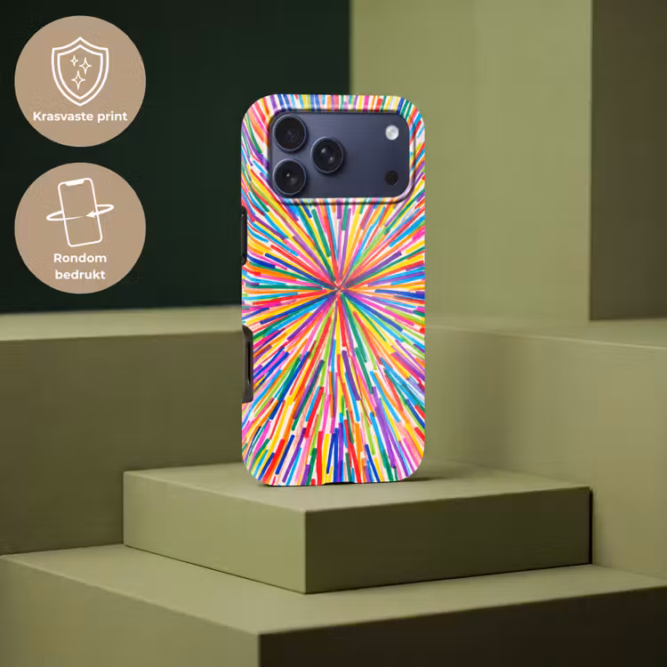 Telefoonhoesje Toughcase - Lijnen - Kleurrijk - Abstract — 7
