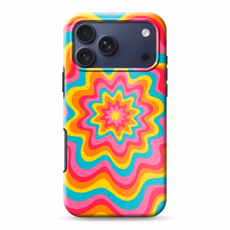Telefoonhoesje Toughcase - Patroon - Golvend - Kleurrijk — 1