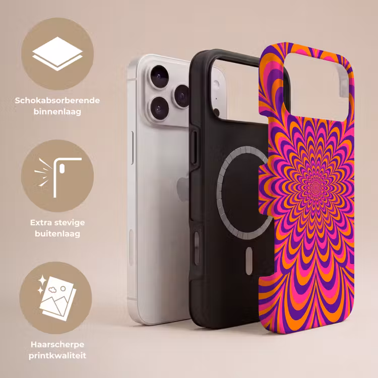 Telefoonhoesje Toughcase - Patroon - Optisch - Kleurrijk — 3