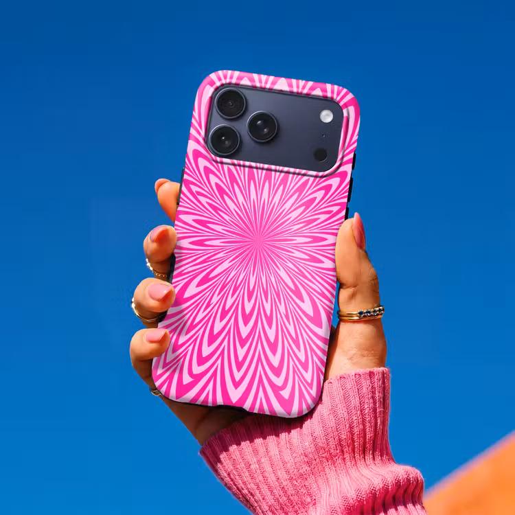 Telefoonhoesje Toughcase - Patroon - Optisch - Roze — 2