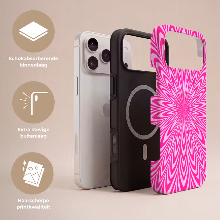 Telefoonhoesje Toughcase - Patroon - Optisch - Roze — 3