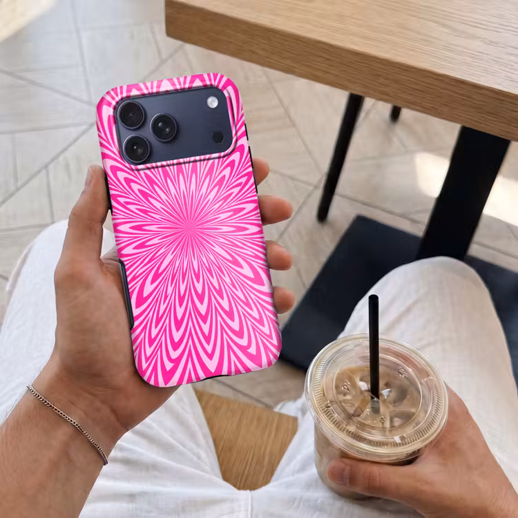 Telefoonhoesje Toughcase - Patroon - Optisch - Roze — 4