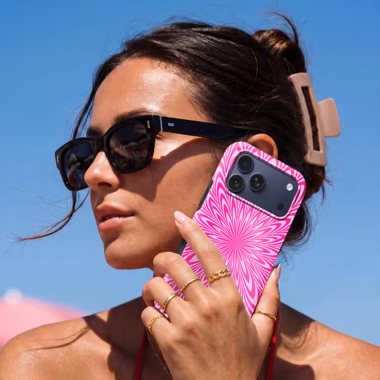 Telefoonhoesje Toughcase - Patroon - Optisch - Roze — 6