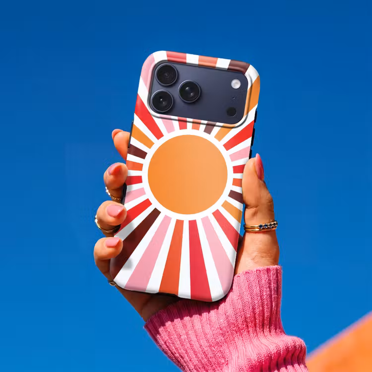 Telefoonhoesje Toughcase - Zon - Stralen - Abstract - Kleurrijk — 2