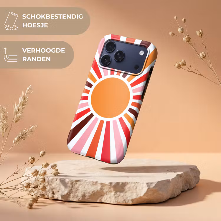 Telefoonhoesje Toughcase - Zon - Stralen - Abstract - Kleurrijk — 5