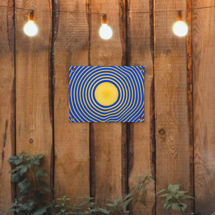 Tuinposter - Abstract patroon - Blauw — 2