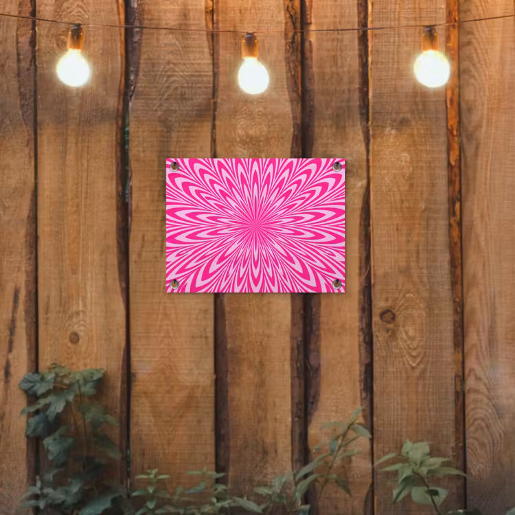 Tuinposter - Patroon - Optisch - Roze — 2