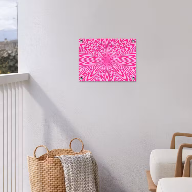 Tuinposter - Patroon - Optisch - Roze — 3