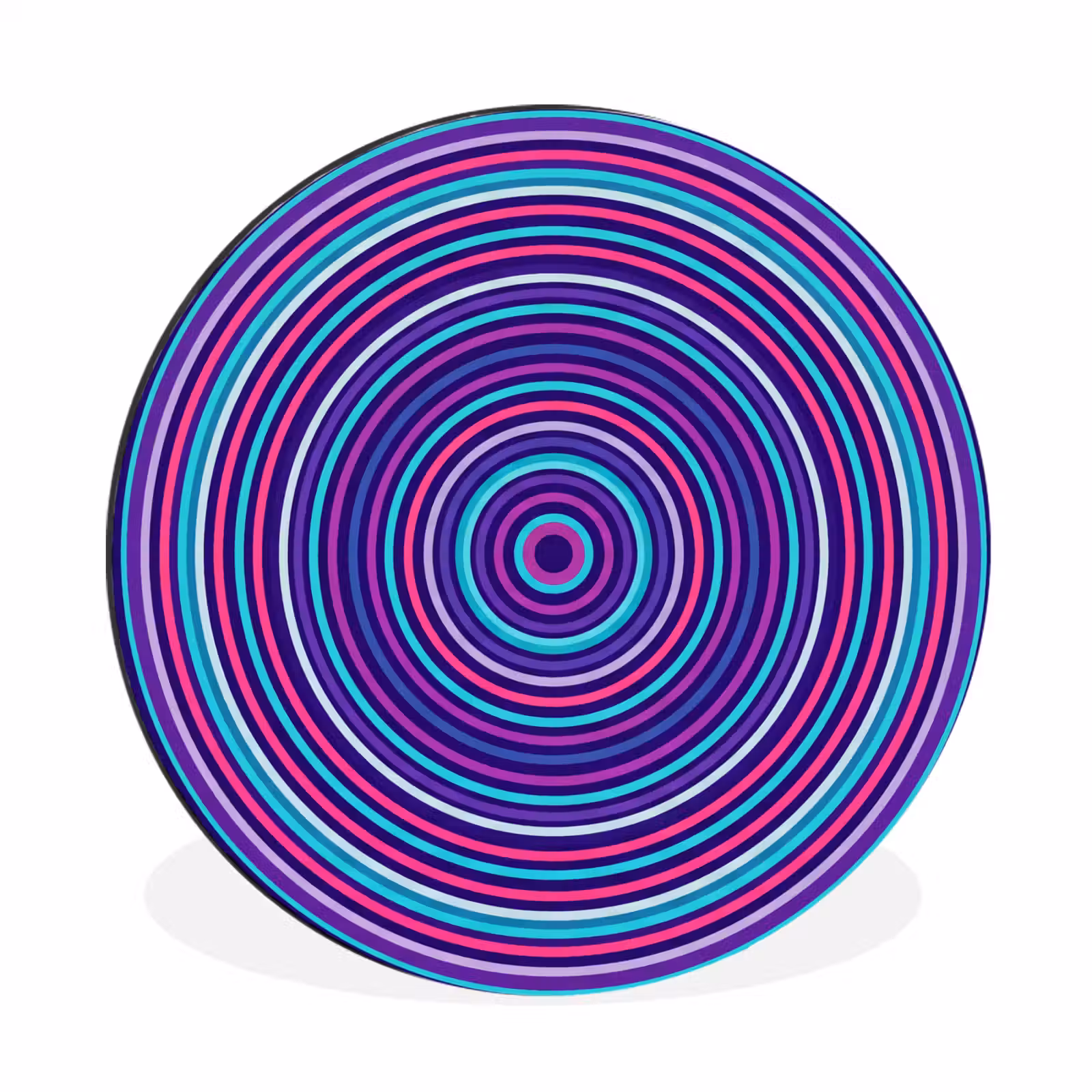 Wandcirkel - Aluminium - Abstract - Cirkels - Kleurrijk — 1