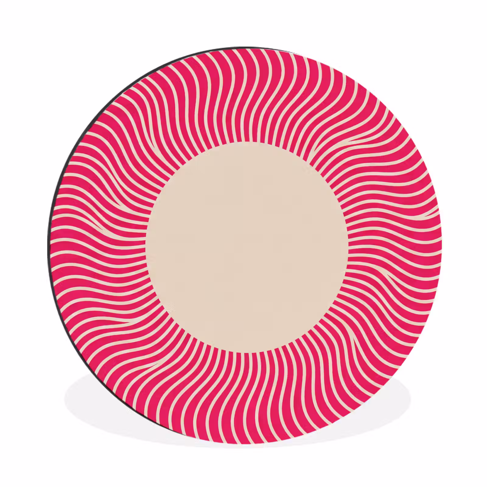 Wandcirkel - Aluminium - Abstract - Patroon - Roze — 1