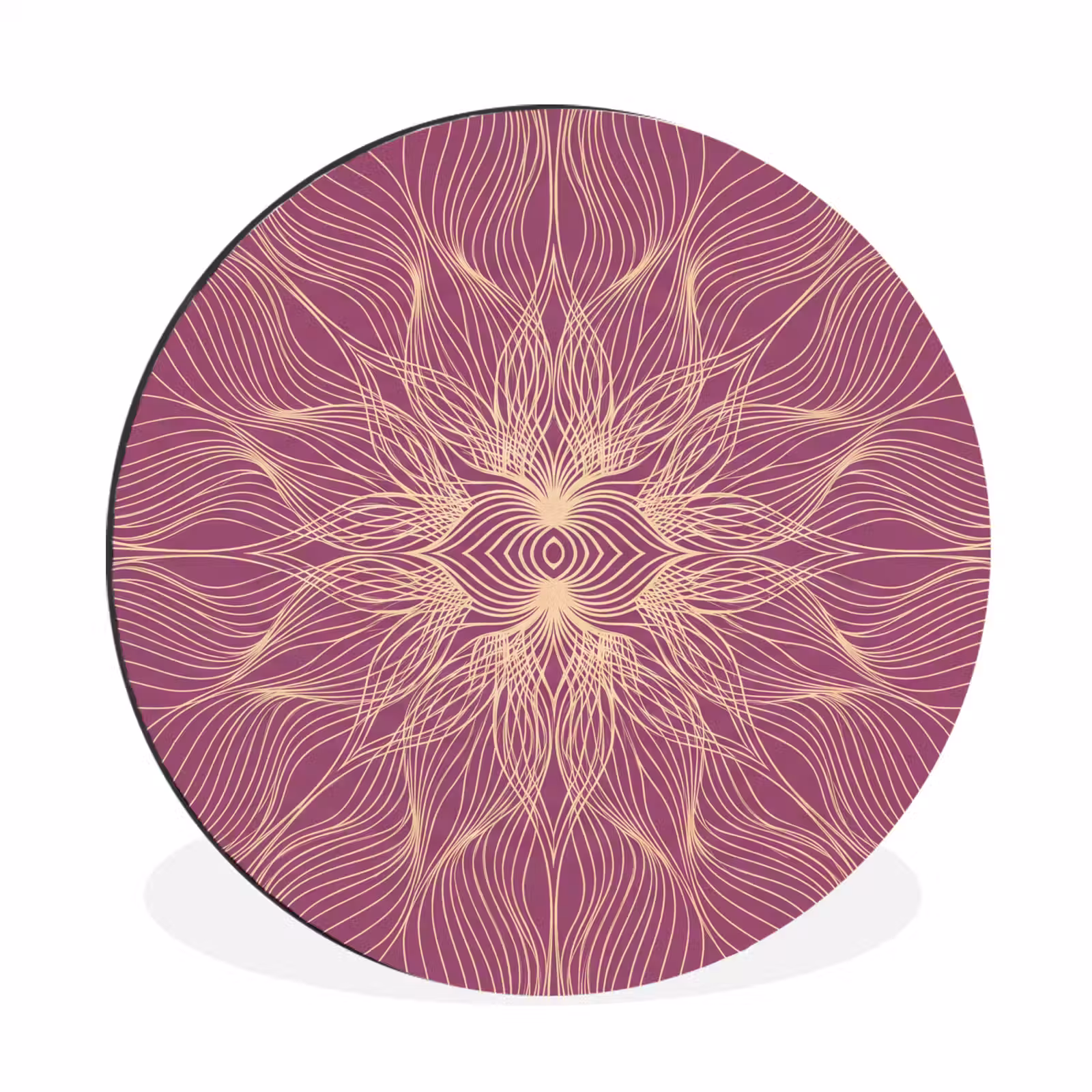 Wandcirkel - Aluminium - Lijnen - Patroon - Abstract — 1