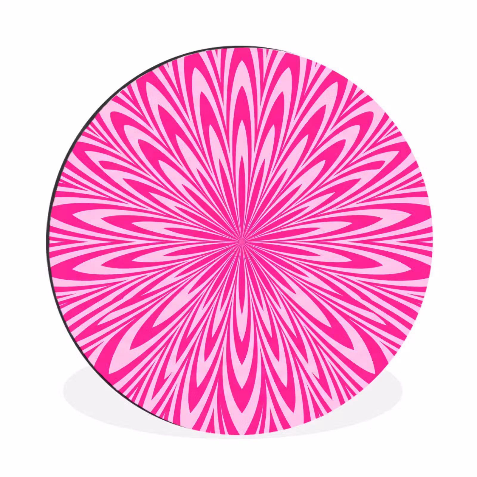 Wandcirkel - Aluminium - Patroon - Optisch - Roze — 1